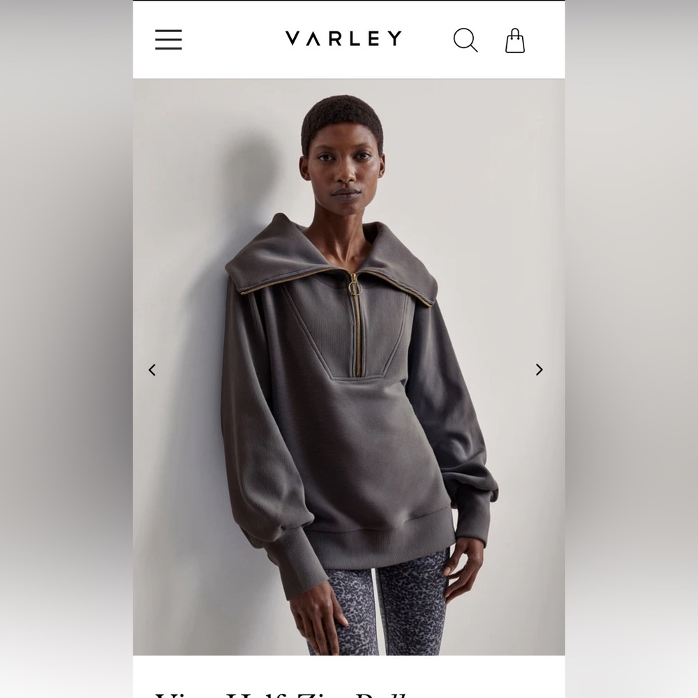 Varley half-zip sweater. Worn 1 time. Smoke-free home.